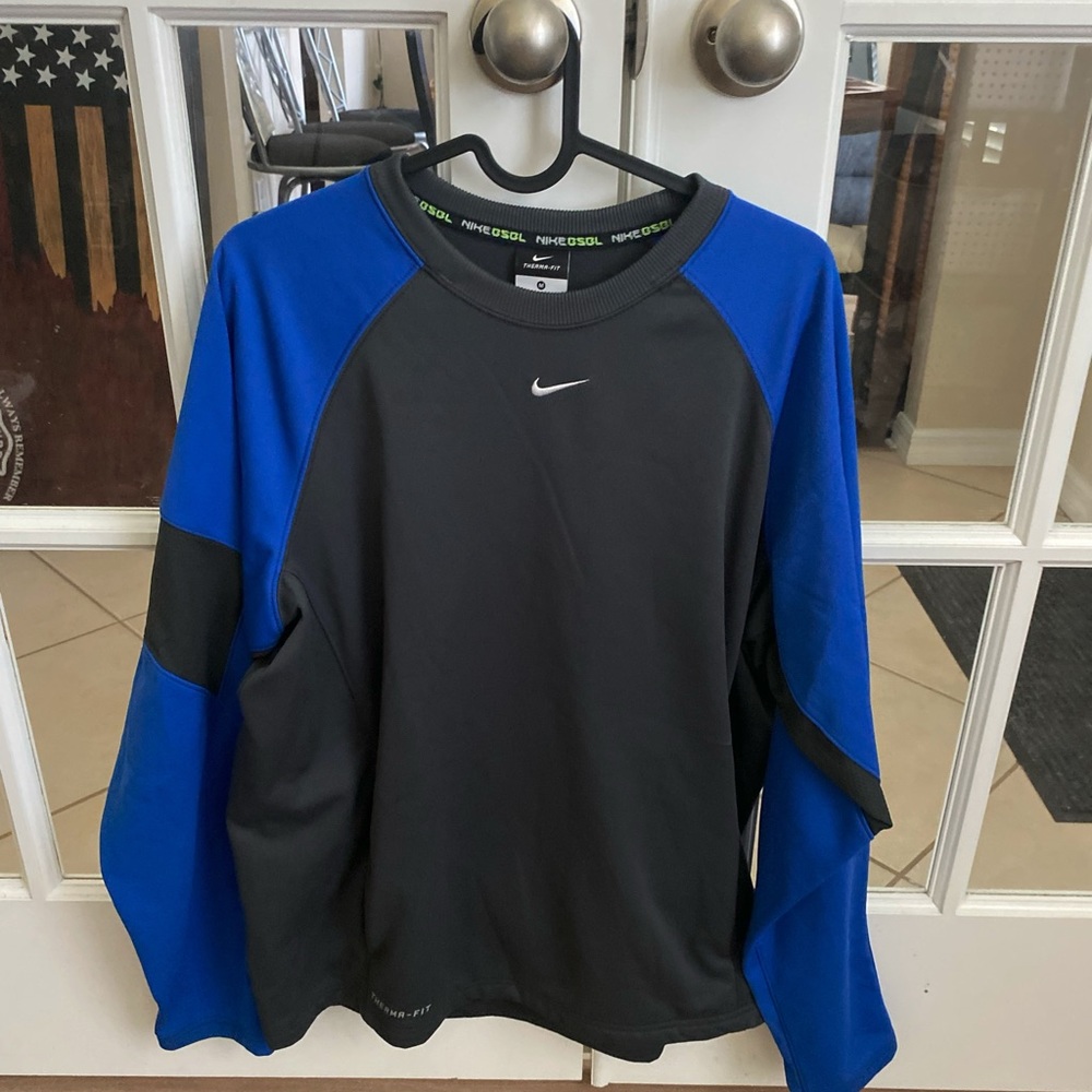 Blue and Dark Gray Nike Pull-over
